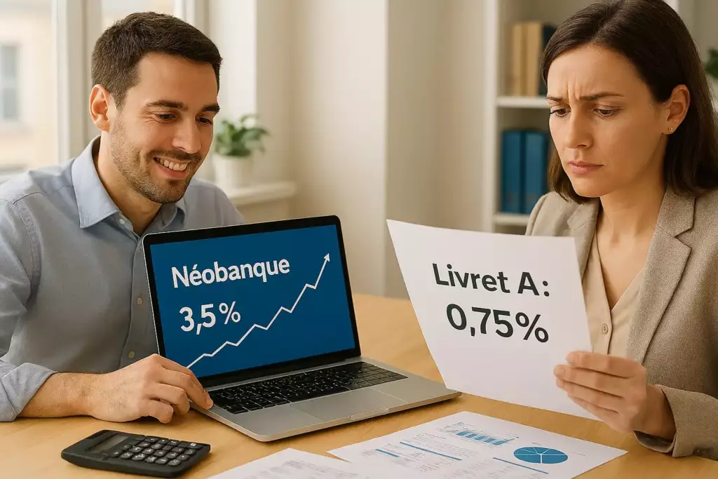 Néobanques épargne : Comparaison entre taux néobanques épargne et banques traditionnelles