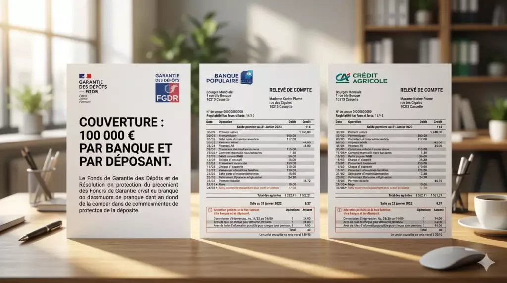avoir plusieurs comptes bancaires : explication garantie des dépôts 100000 euros par banque