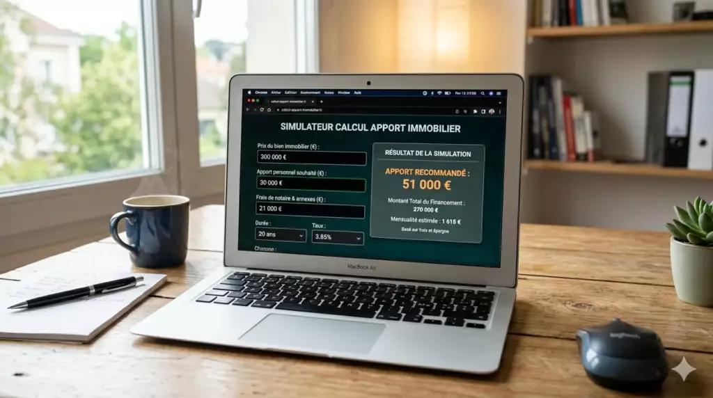 apport credit immobilier : calculatrice et simulateur en ligne pour calculer apport nécessaire