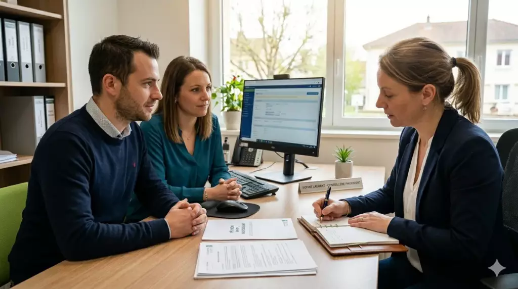 définir profil investisseur : conseiller et client révisant profil après naissance enfant