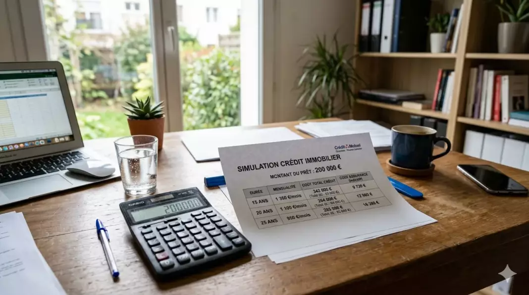 duree credit immobilier 2026 : tableau comparatif mensualités sur 15 20 et 25 ans
