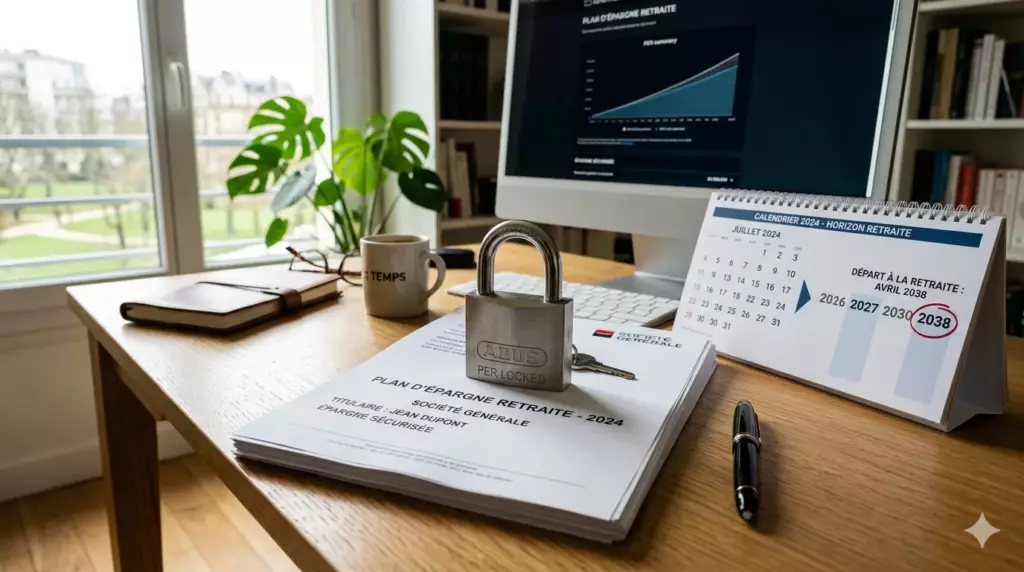 epargne court terme : cadenas sur livret symbolisant blocage de l'épargne long terme