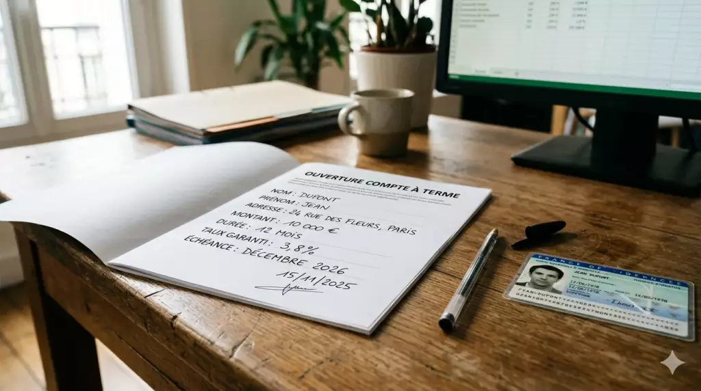 placements capital garanti 2026 : formulaire ouverture compte à terme taux et durée