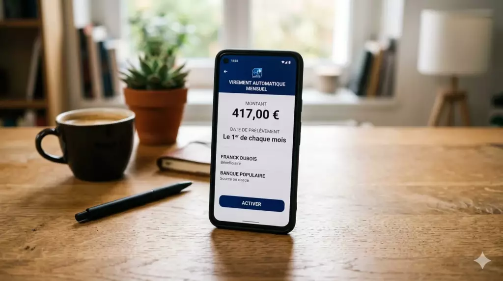 plan epargne 10000 euros : virement automatique programmé