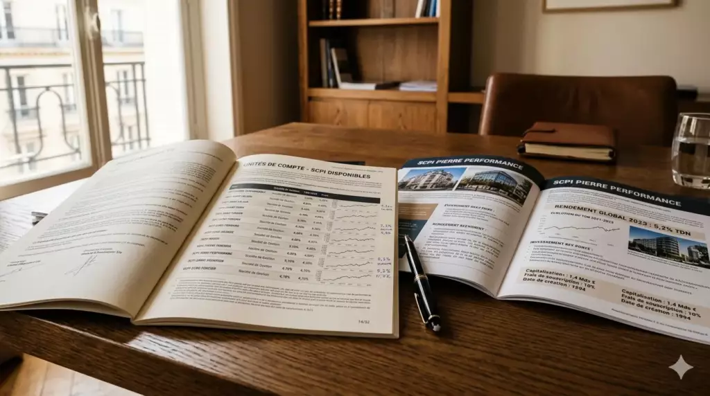 scpi opci reit differences : contrat assurance-vie avec parts SCPI en unités de compte