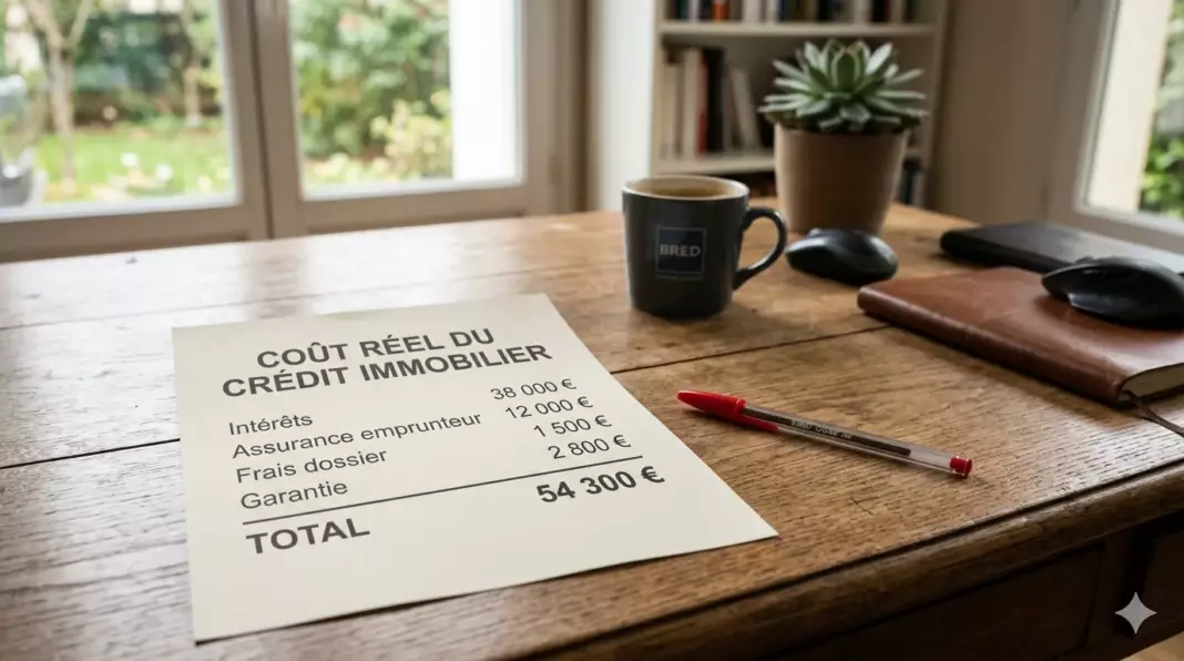 vrai cout credit immobilier : document détaillant tous les frais au-delà du taux nominal