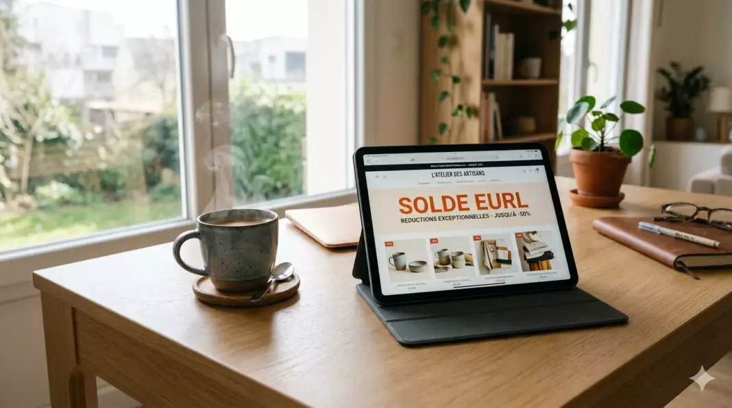 compte pro EURL 2026 : tablette affichant écrit TRÉSORERIE EURL