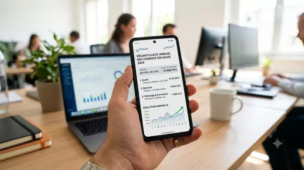 meilleure banque pro profession liberale 2026 : smartphone affichant la déclaration de charges pro