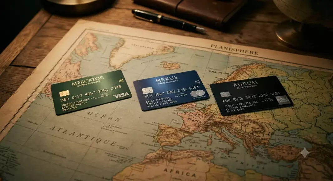 wise business airwallex revolut business comparatif : trois cartes bancaires business sur une carte du monde