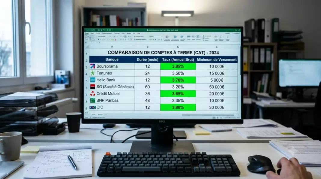 comparatif comptes à terme 2026 : tableau comparatif des taux par établissement bancaire