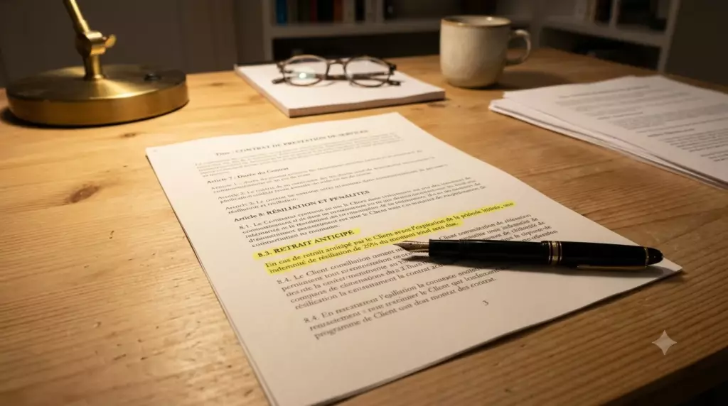 comparatif comptes à terme 2026 : document de conditions générales avec clause de retrait anticipé